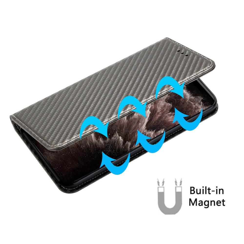 Cover-Discount  Xiaomi Poco X5 - Carbon Look Flip Case Hülle 