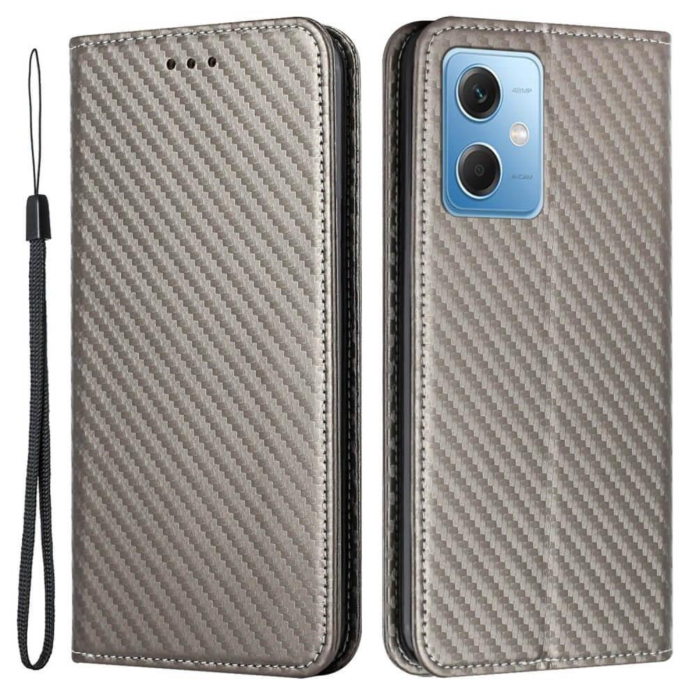 Cover-Discount  Xiaomi Poco X5 - Carbon Look Flip Case Hülle 