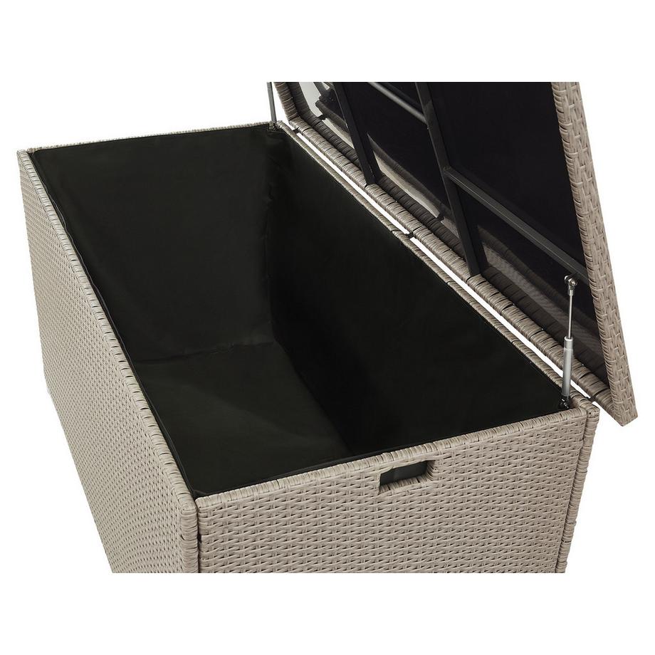 Beliani Aufbewahrungsbox aus PE Rattan Boho MODENA  