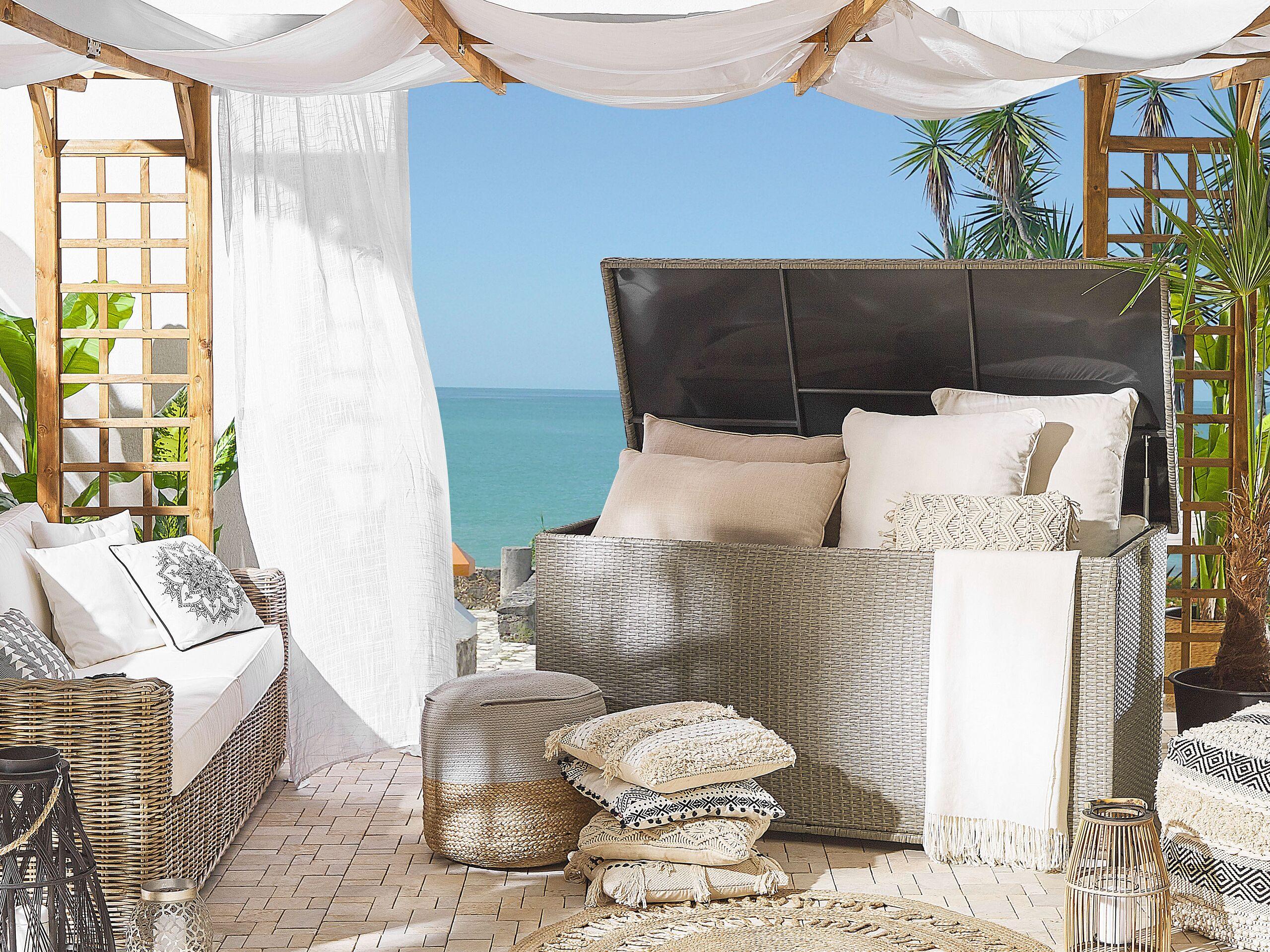 Beliani Coffre de rangement en Polyrotin Boho MODENA  