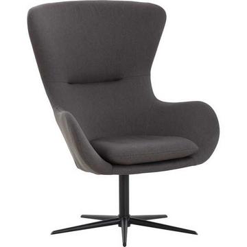 Fauteuil haut avec fonction pivotante, gris foncé