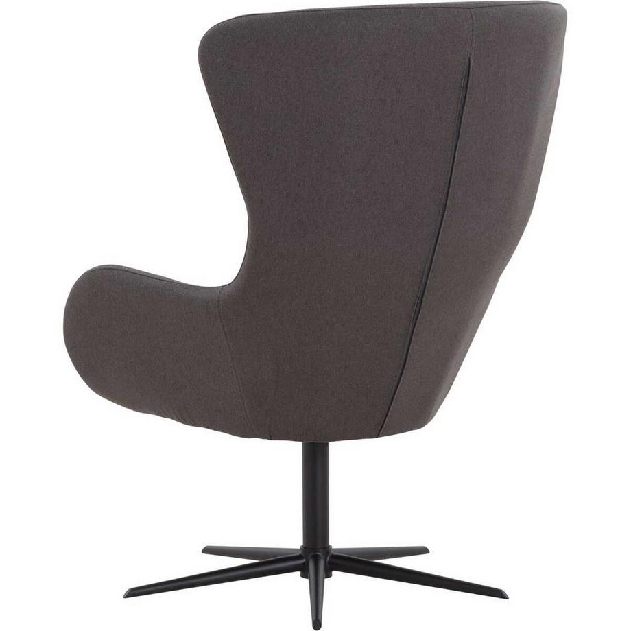 mutoni Fauteuil haut avec fonction pivotante gris foncé  