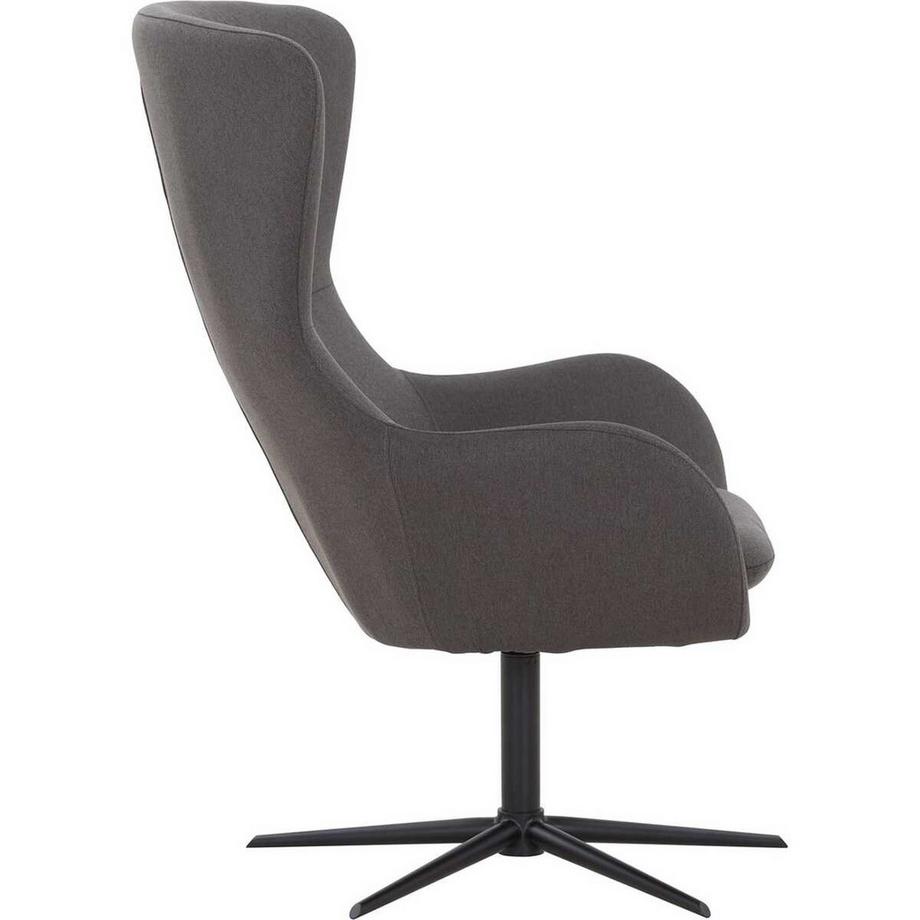 mutoni Fauteuil haut avec fonction pivotante gris foncé  