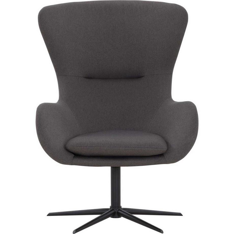 mutoni Fauteuil haut avec fonction pivotante gris foncé  