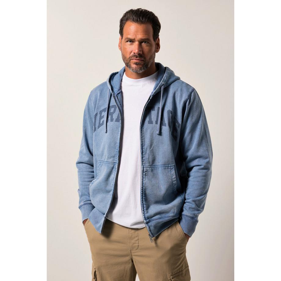 JP1880 Sweatjacke Kängurutasche Vintage Look  