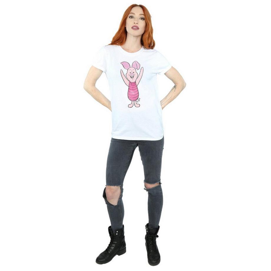 Winnie the Pooh Ferkel Grafikdruck T-Shirt  