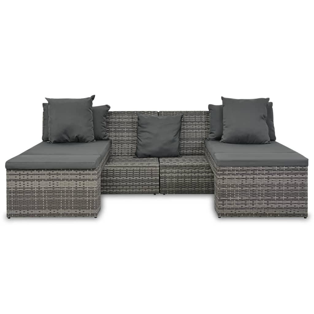 VidaXL Gartensofa-set poly-rattan  