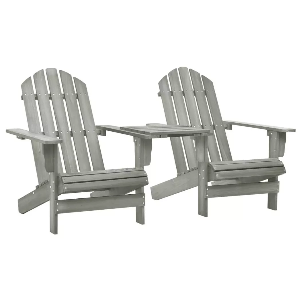 VidaXL - Chaise de jardin bois, One Size, Gris