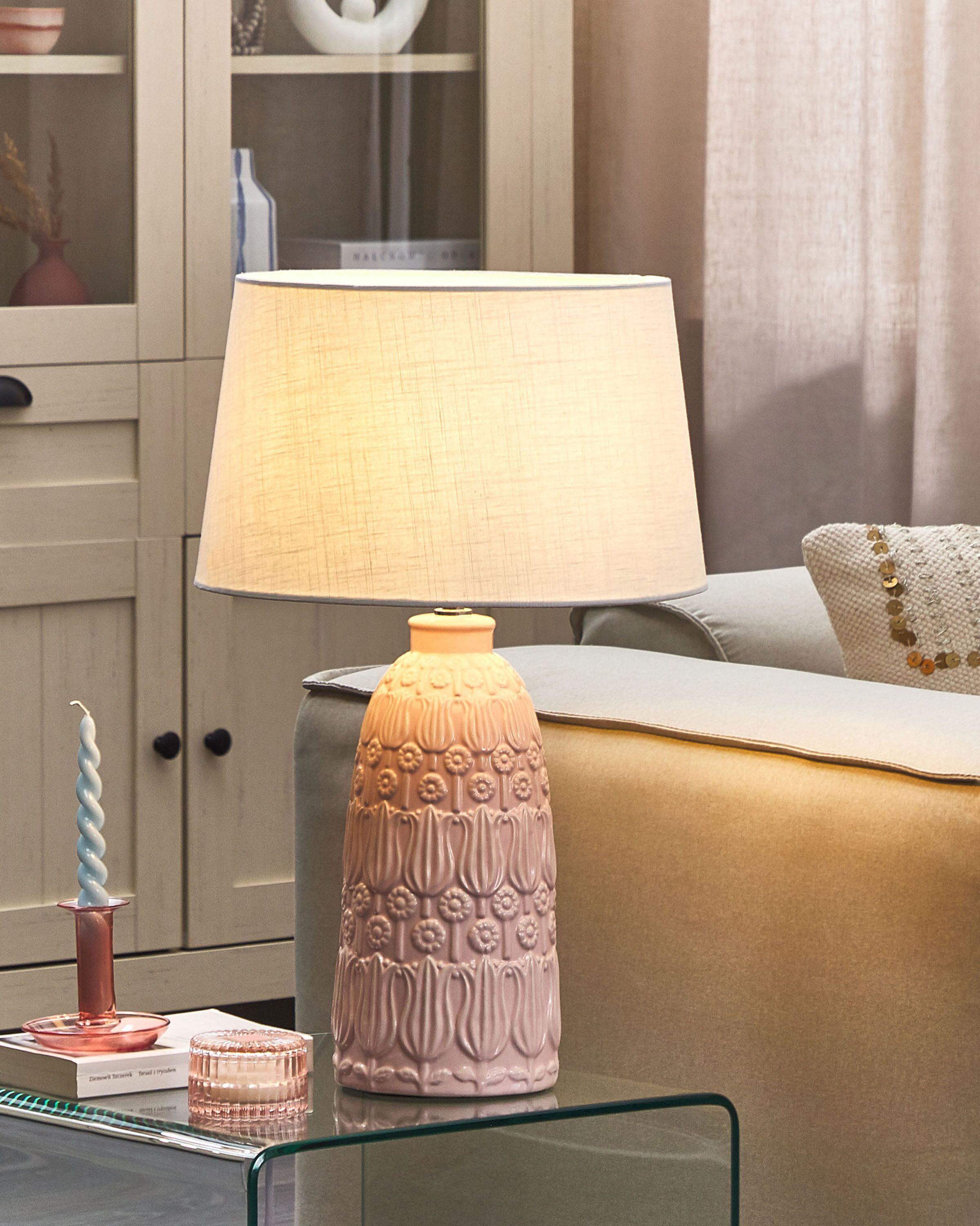 Beliani Lampe à poser en Céramique Boho ZARIMA  