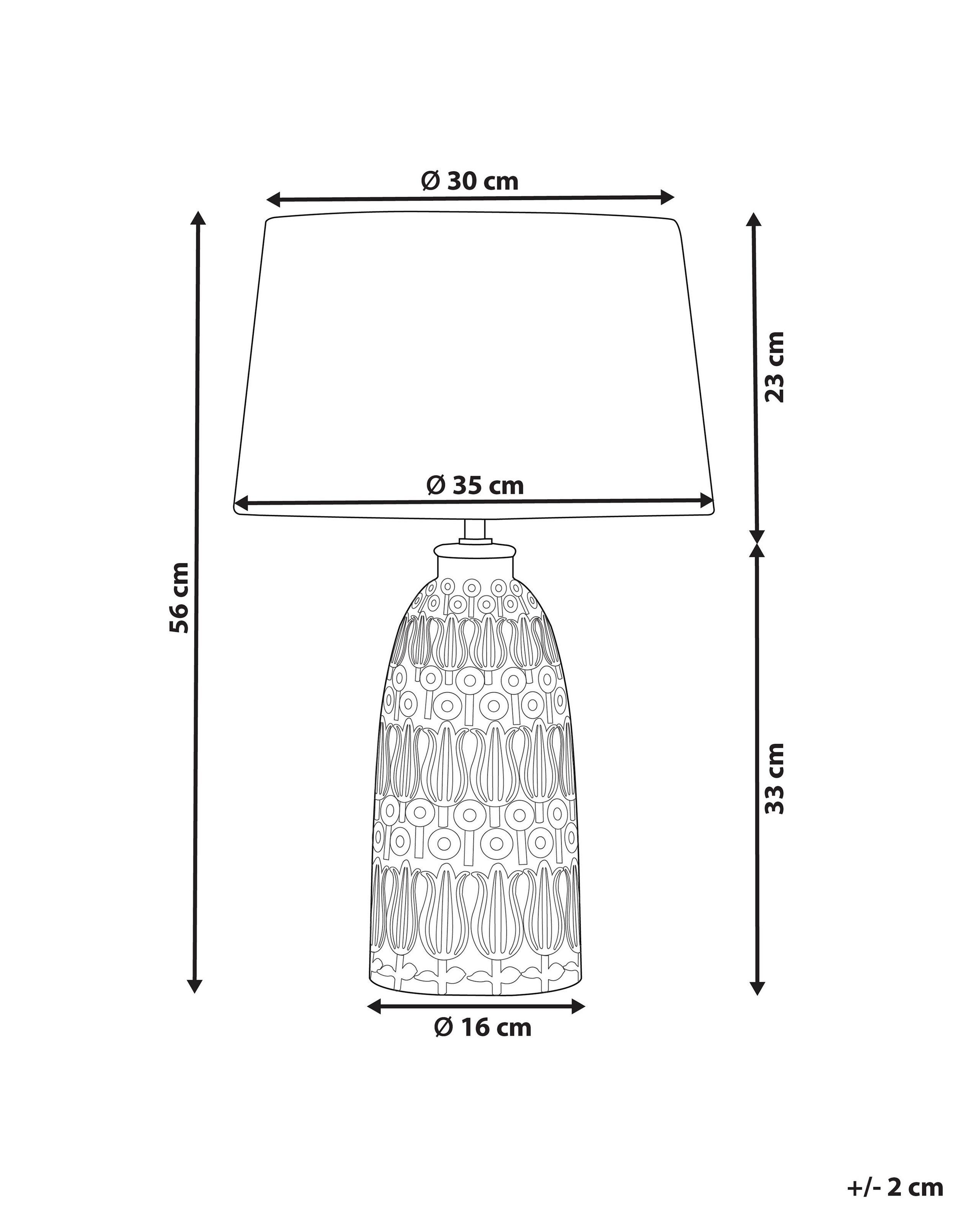 Beliani Lampada da tavolo en Ceramica Boho ZARIMA  