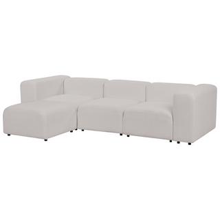 Beliani 3-Sitzer Sofa mit Ottomane aus Bouclé Modern FALSTERBO  