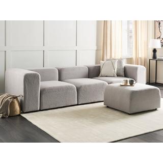 Beliani 3-Sitzer Sofa mit Ottomane aus Bouclé Modern FALSTERBO  