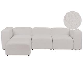 Beliani 3-Sitzer Sofa mit Ottomane aus Bouclé Modern FALSTERBO  