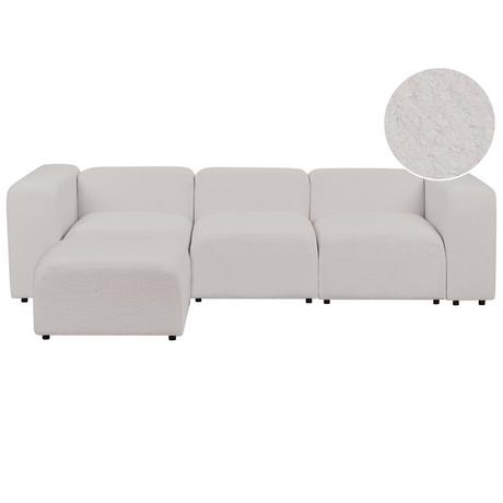 Beliani 3-Sitzer Sofa mit Ottomane aus Bouclé Modern FALSTERBO  