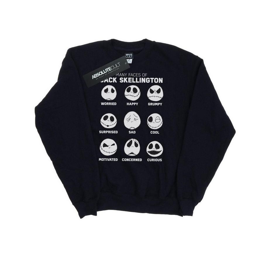 Disney Nightmare Before Christmas The Many Faces Of Jack Sweatshirt  
