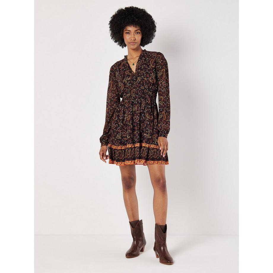 APRICOT Mini-robe à volants motif cachemire  