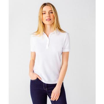 Kurzärmeliges Poloshirt, Steppmasche.