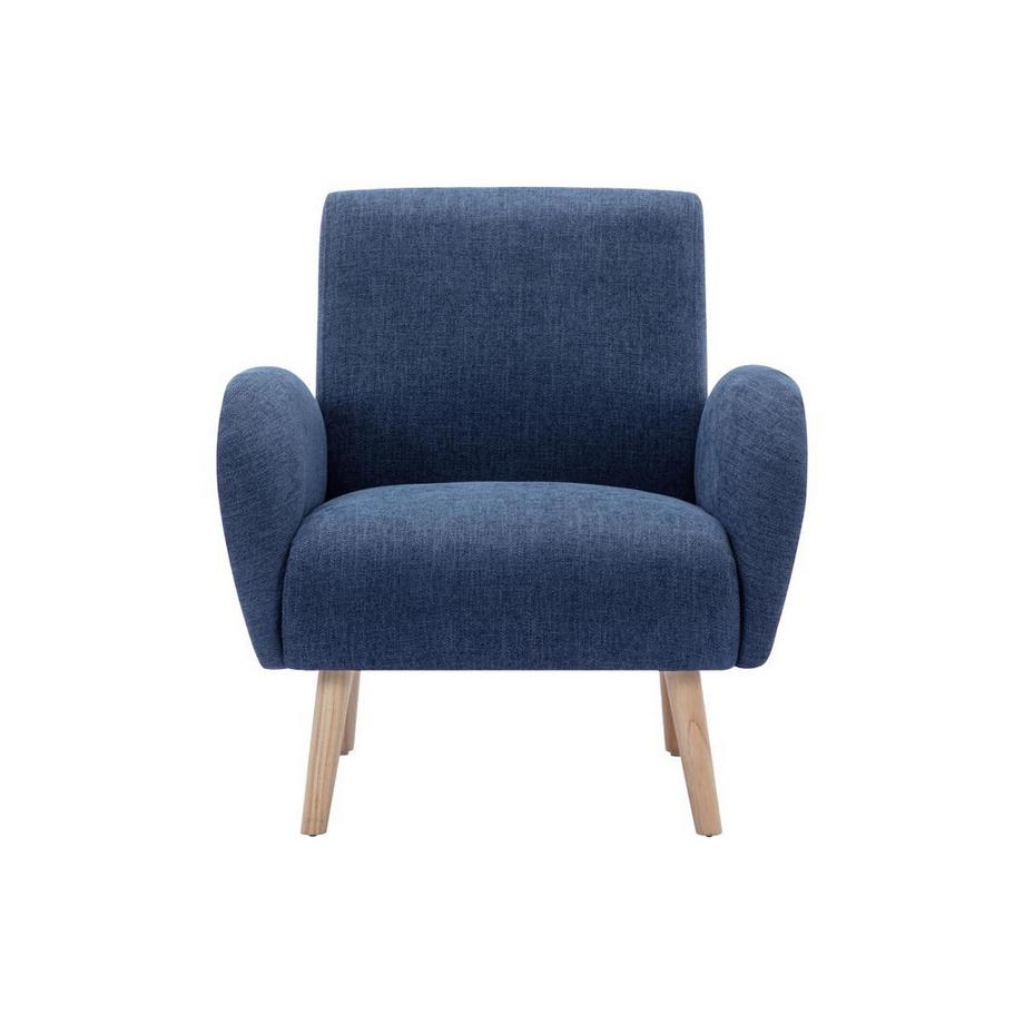 Vente-unique Fauteuil en tissu bleu MAZARONE  