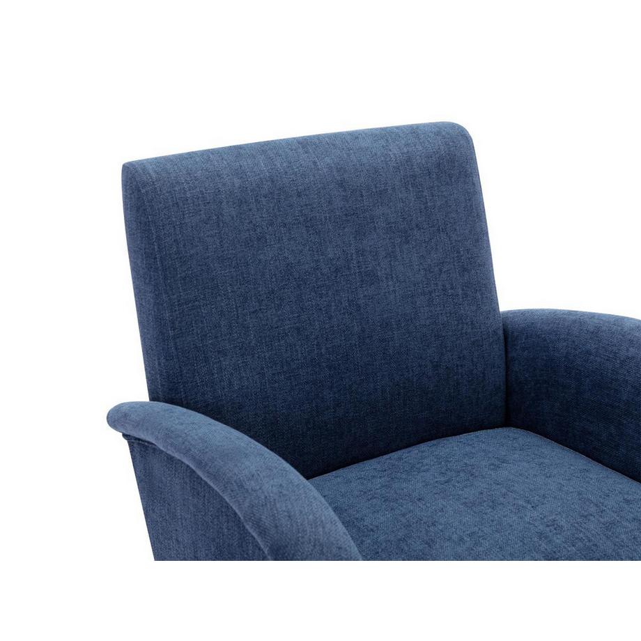 Vente-unique Fauteuil en tissu bleu MAZARONE  