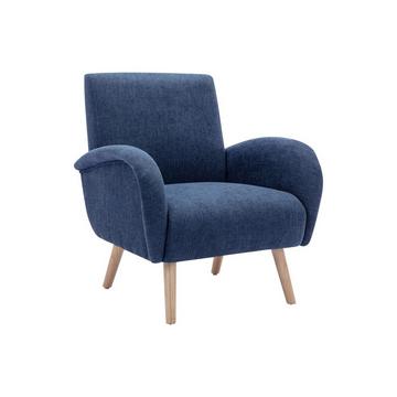 Fauteuil en tissu bleu MAZARONE