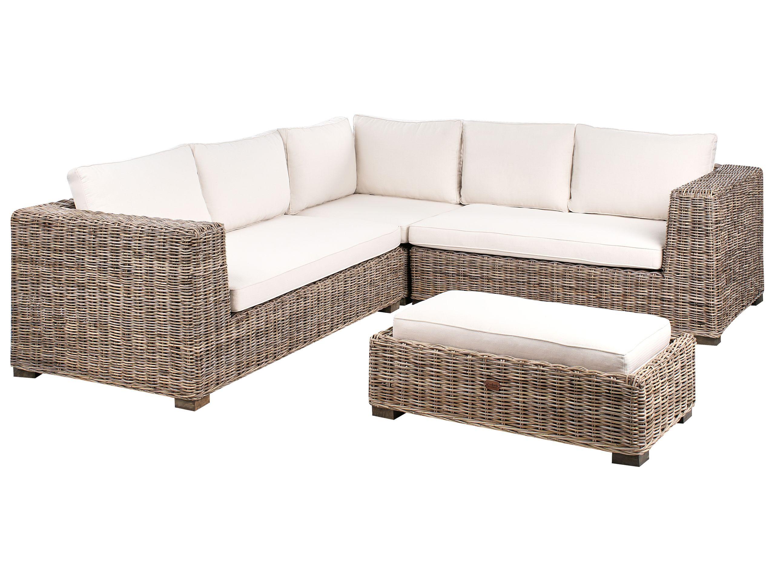 Beliani Salotto da giardino en Rattan Classico RINELLA  