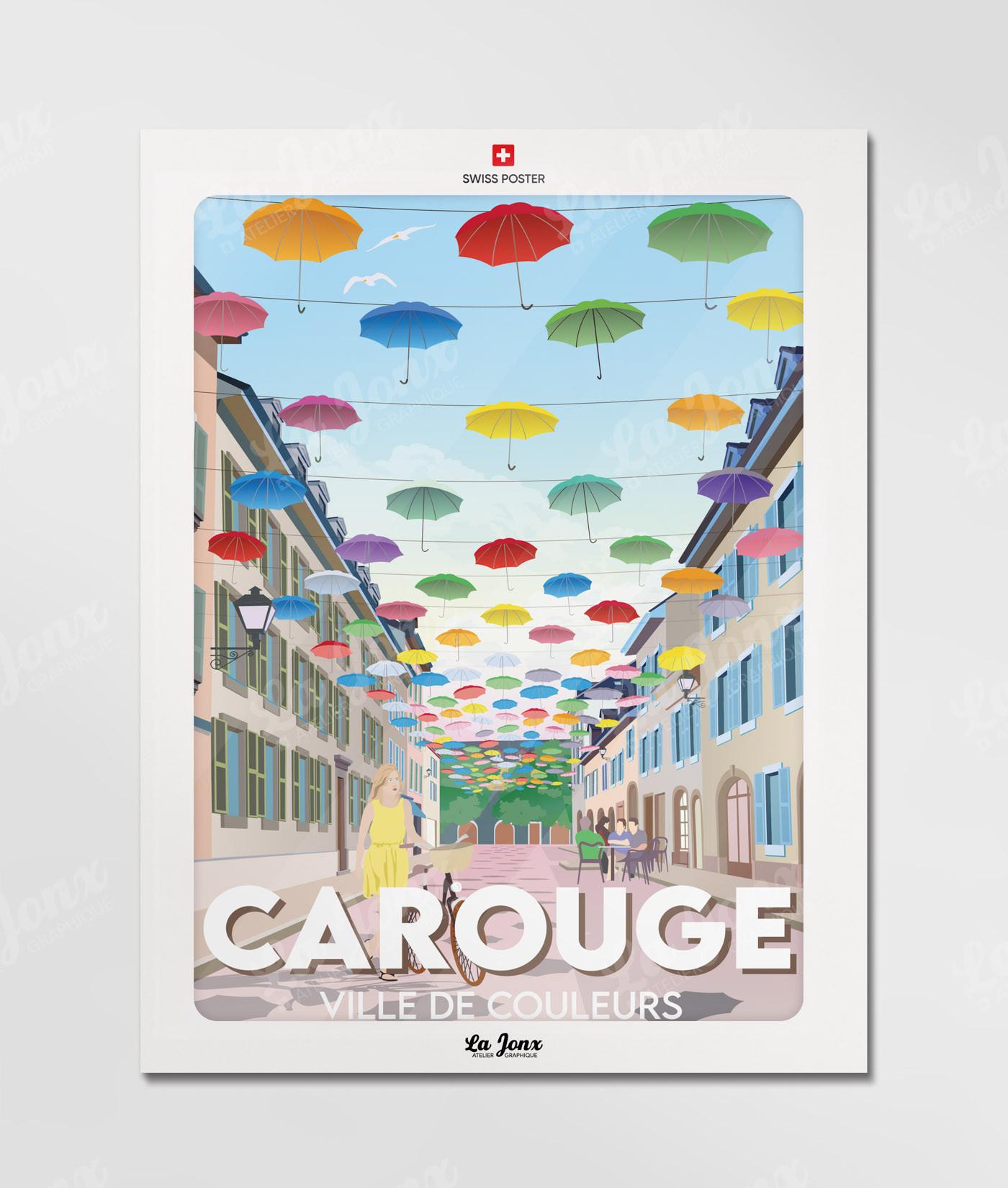 La-Jonx Carouge - Ville de couleurs - Poster  