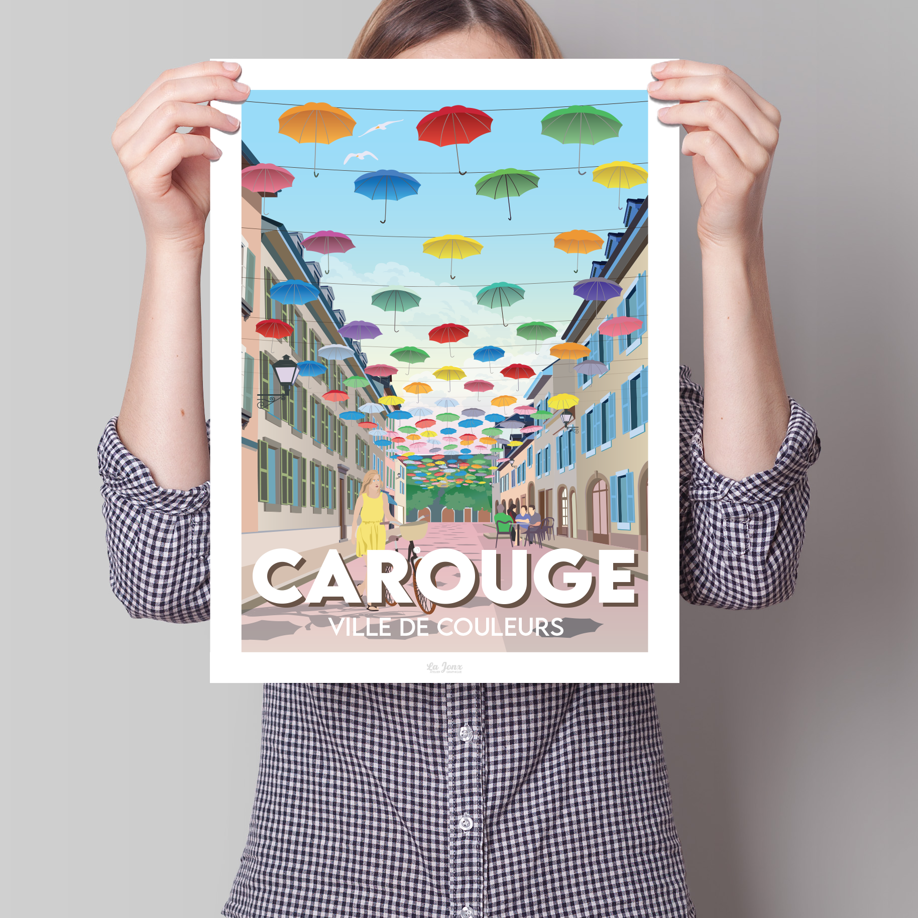 La-Jonx Carouge - Ville de couleurs - Poster  