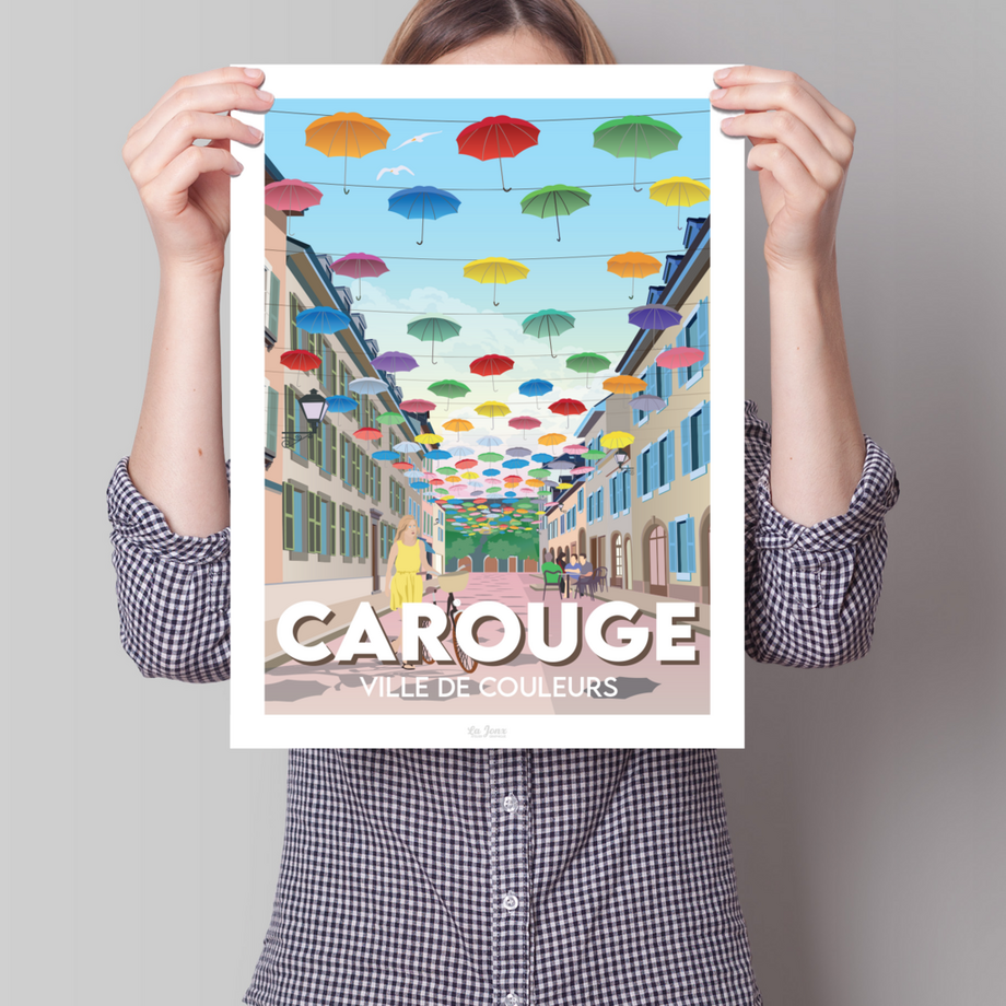 La-Jonx Carouge - Ville de couleurs - Poster  