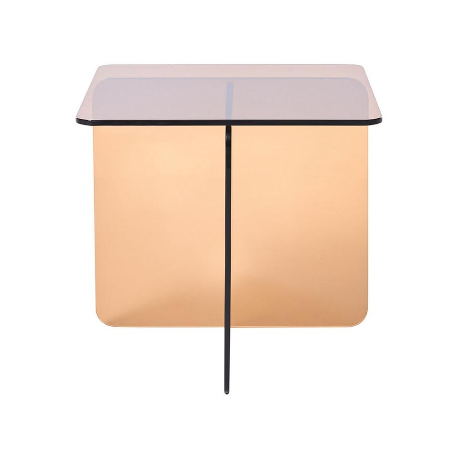 Beliani Beistelltisch aus Sicherheitsglas Minimalistisch AMISK  