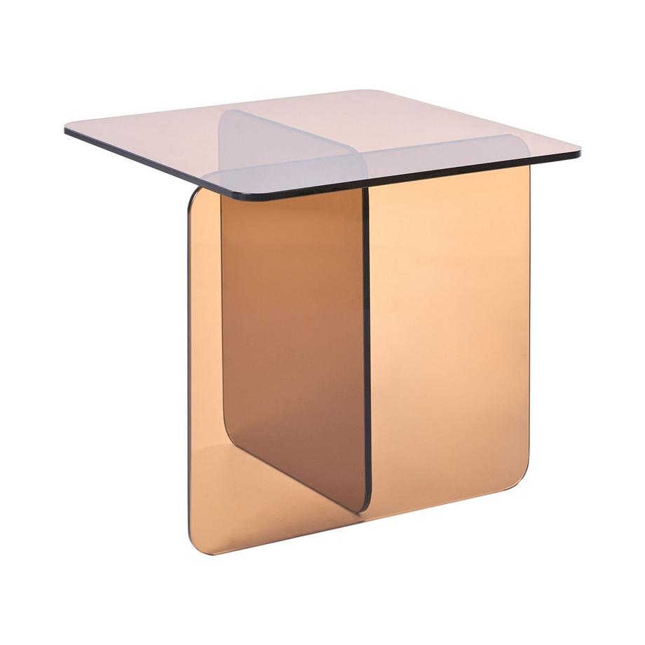 Beliani Beistelltisch aus Sicherheitsglas Minimalistisch AMISK  