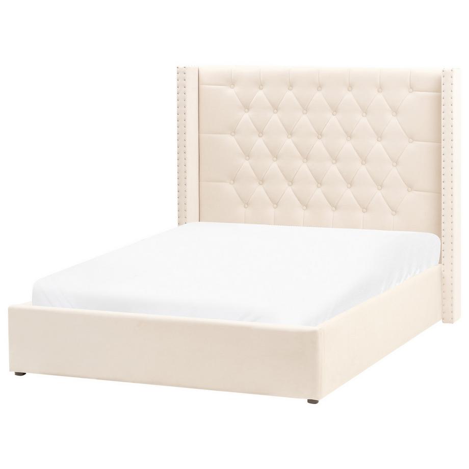 Beliani Lit ottoman en Velours Glamour LUBBON  