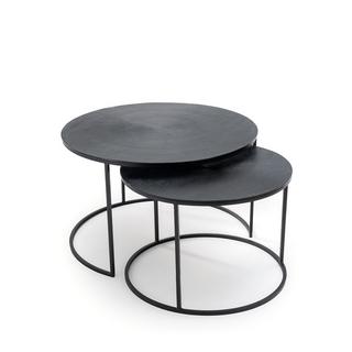 La Redoute Intérieurs Lot de 2 tables basses gigognes métal acier  