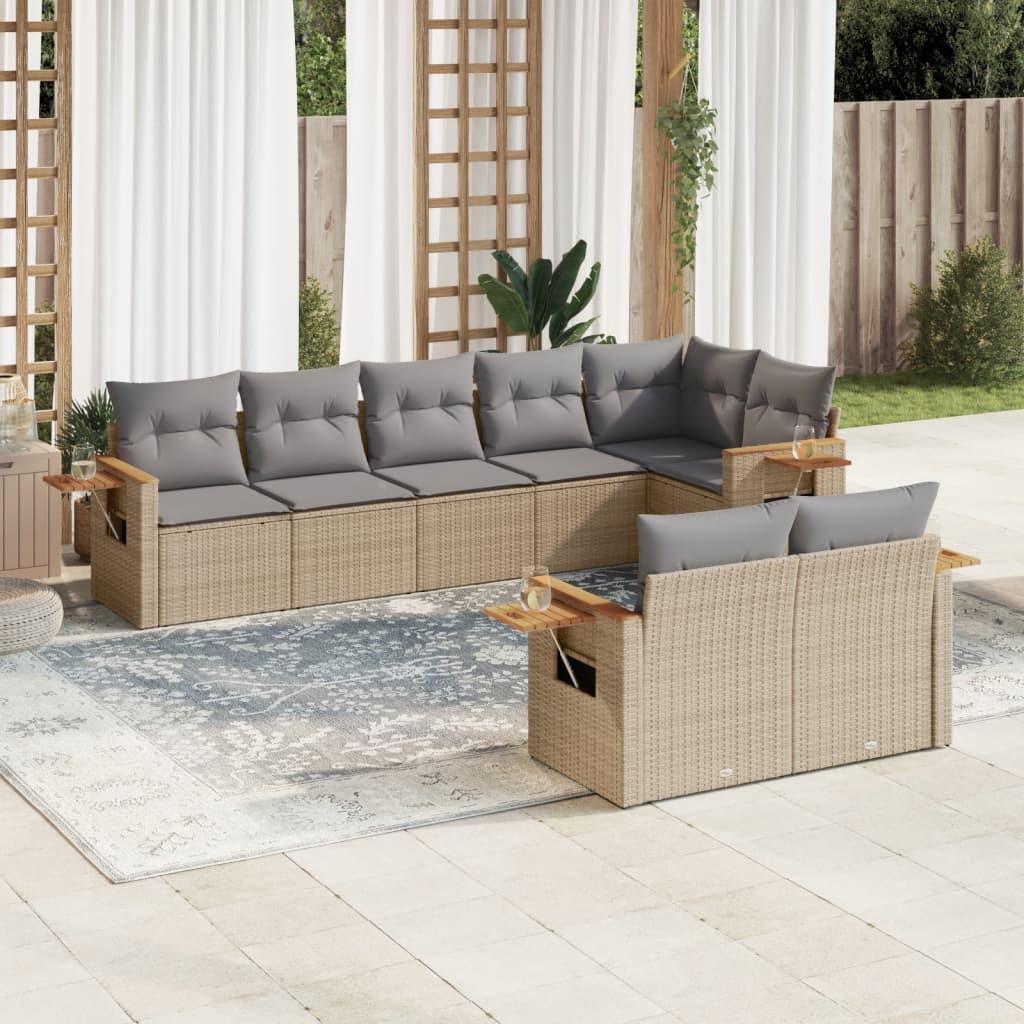 VidaXL set divano da giardino Polirattan  