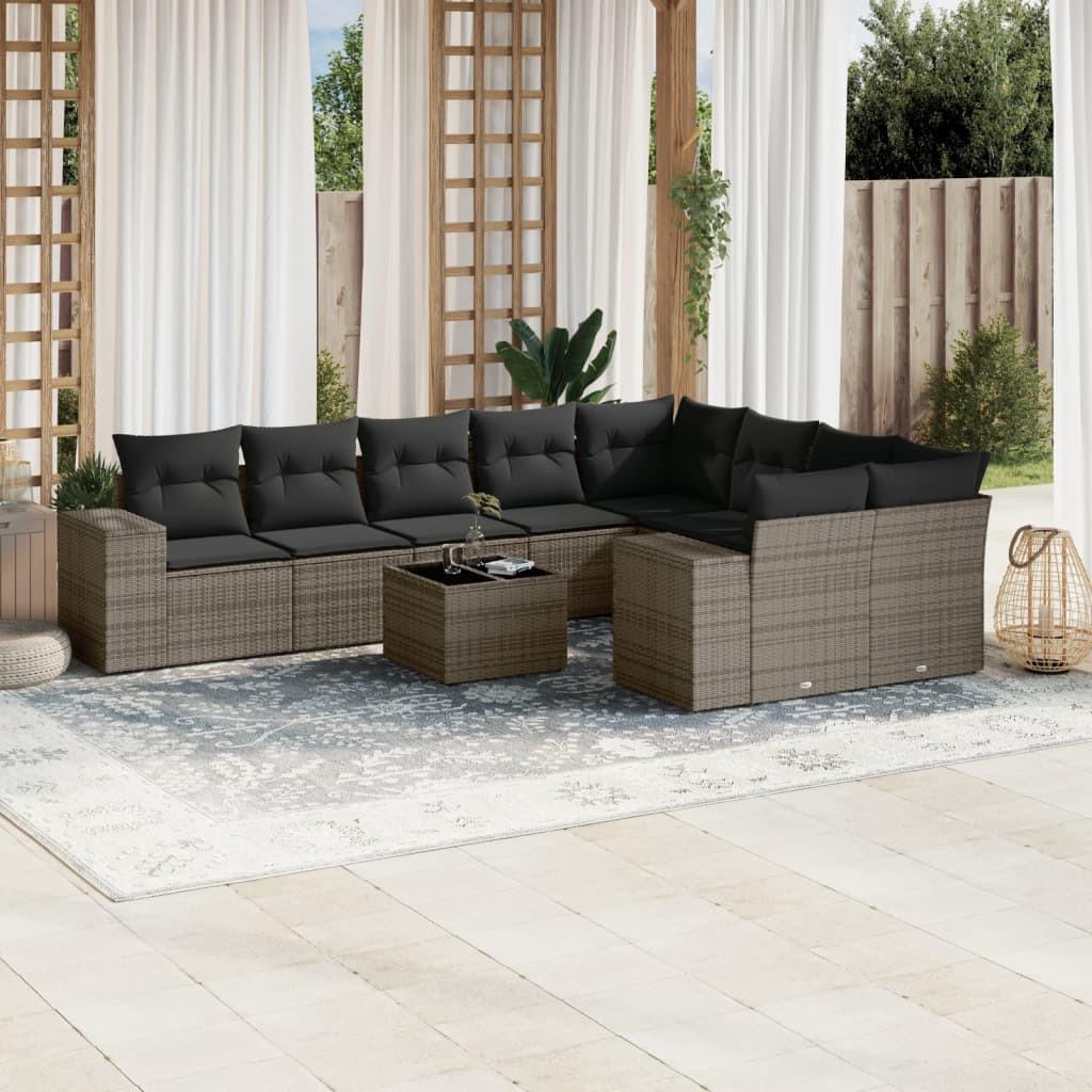 VidaXL set divano da giardino Polirattan  