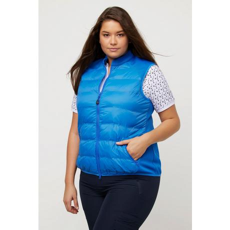 Ulla Popken  Gilet de golf dans un mélange de matières, power stretch, fermeture Éclair à double sens, col montant 