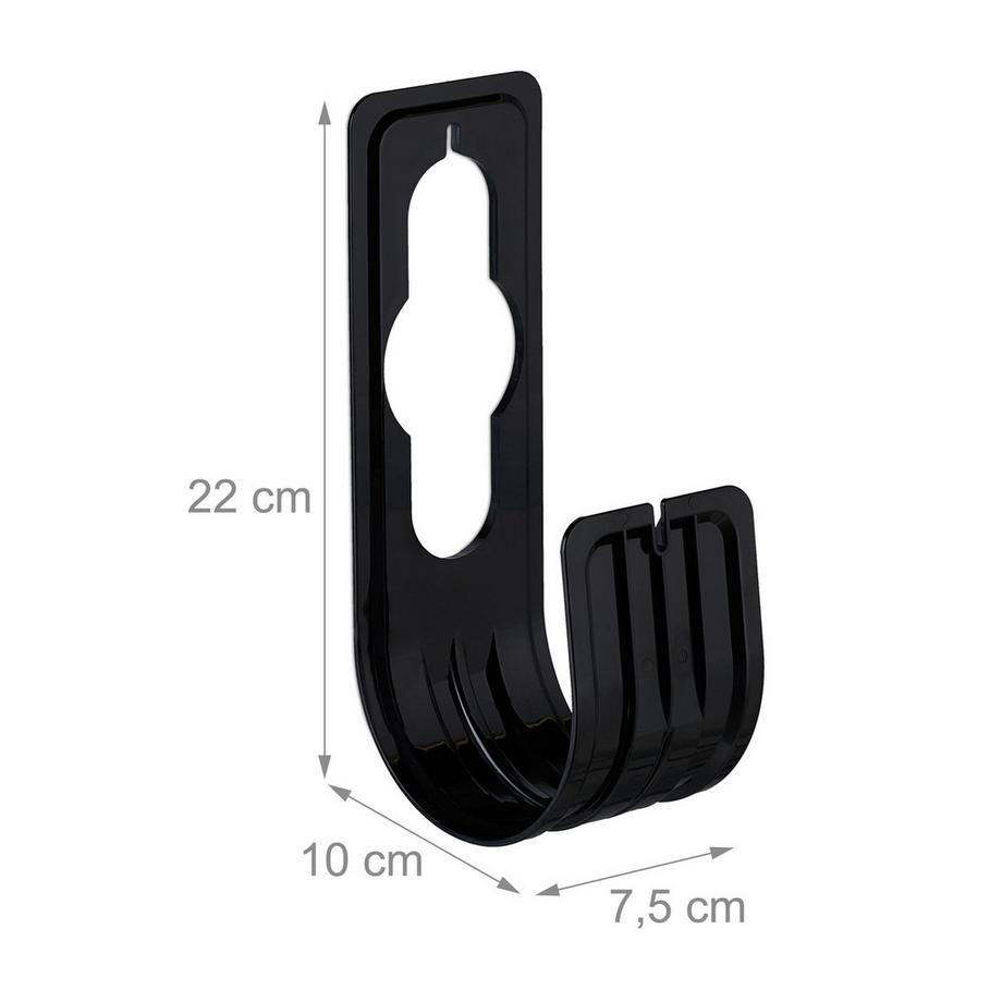 B2X  Schwarzer Schlauchhalter 4er Set 