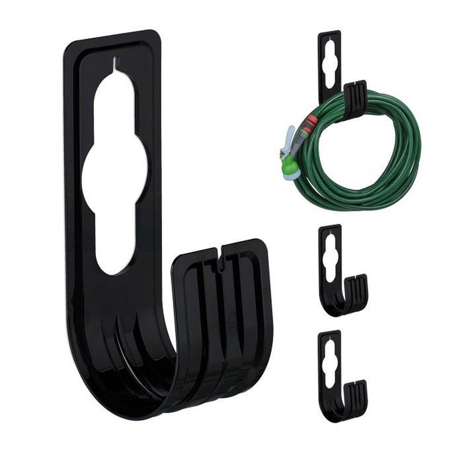 B2X  Schwarzer Schlauchhalter 4er Set 