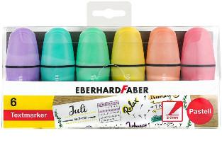 EBERHARD FABER  Eberhard Faber 551403 evidenziatore 6 pz Blu, Verde, Pastello, Rosa, Viola, Giallo 