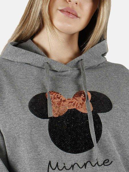 Admas  Pyjama tenue d'intérieur pantalon top à capuche Minnie Sequins Disney 