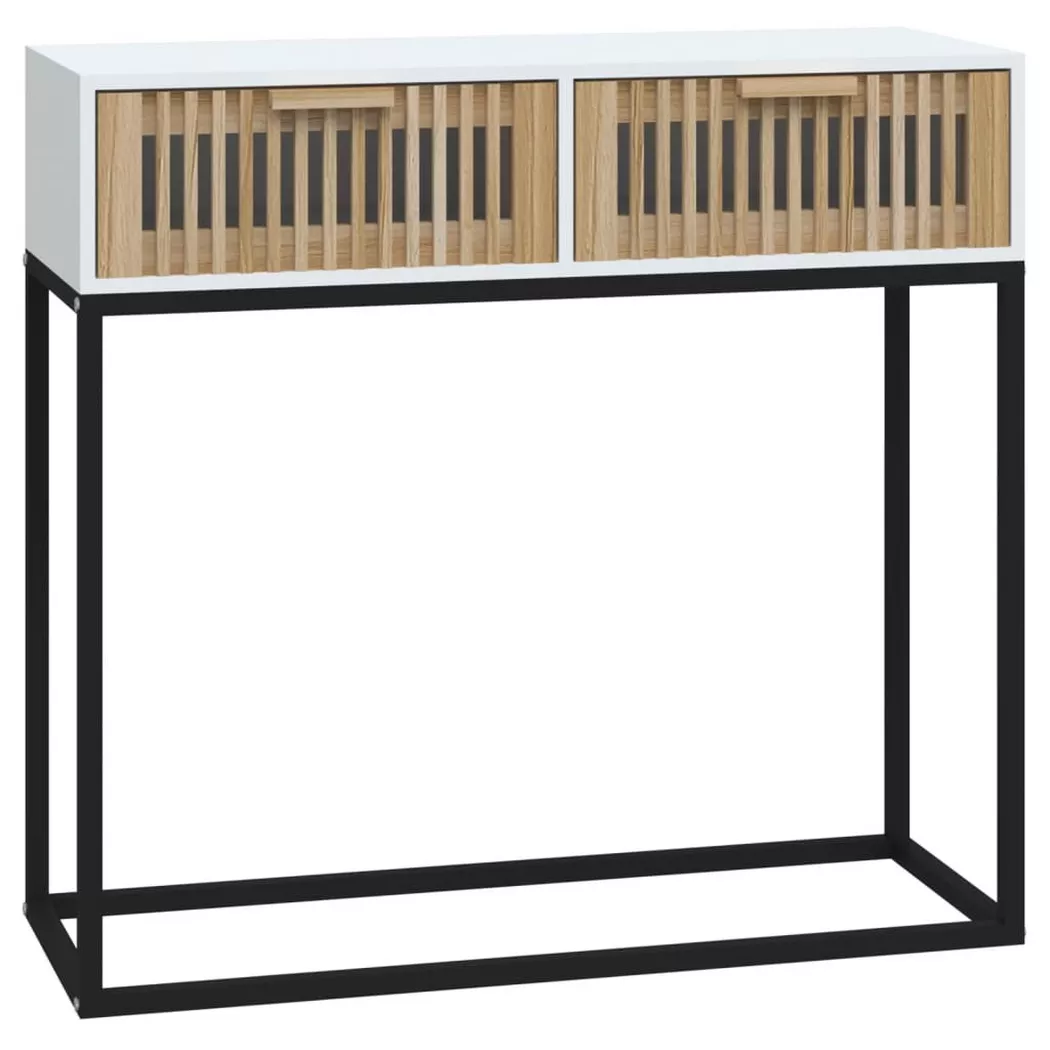 VidaXL - tavolino consolle Legno multistrato, One Size, Blanco