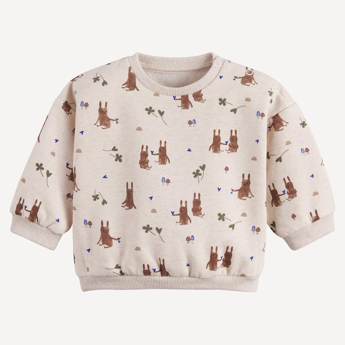 La Redoute Collections  Sweatshirt mit Rundhalsausschnitt aus Molton 