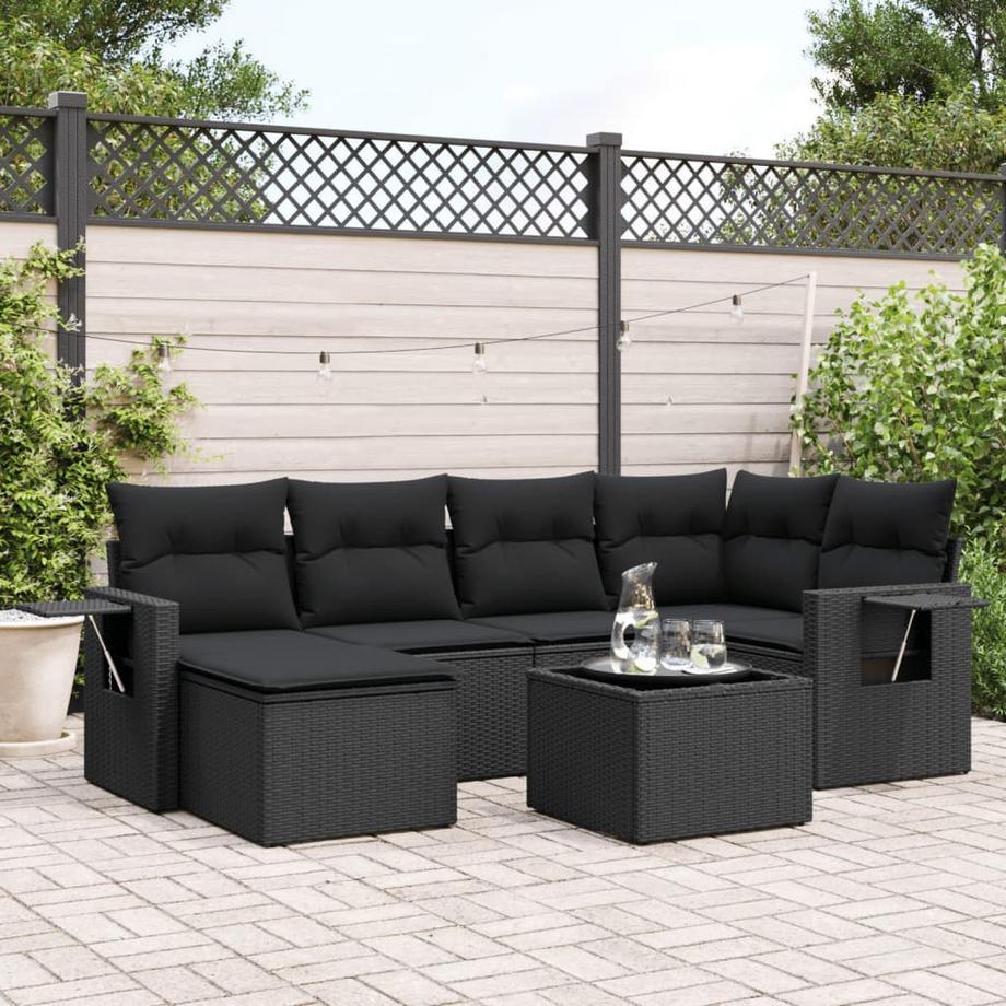 VidaXL set divano da giardino Polirattan  