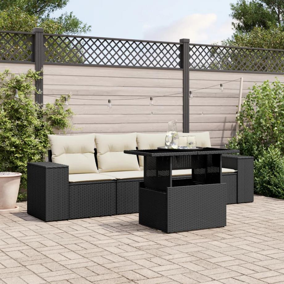 VidaXL set divano da giardino Polirattan  