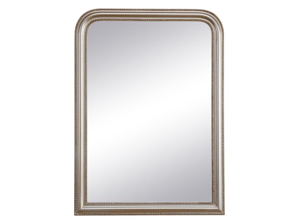 OZAIA Miroir style vintage en bois de paulownia - L. 80 x H. 110 cm - Champagne - HELOISE  