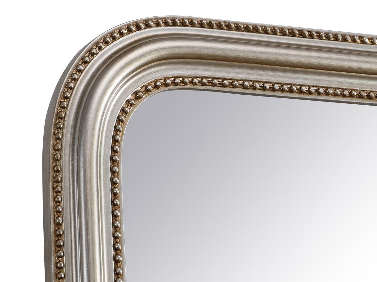 OZAIA Miroir style vintage en bois de paulownia - L. 80 x H. 110 cm - Champagne - HELOISE  