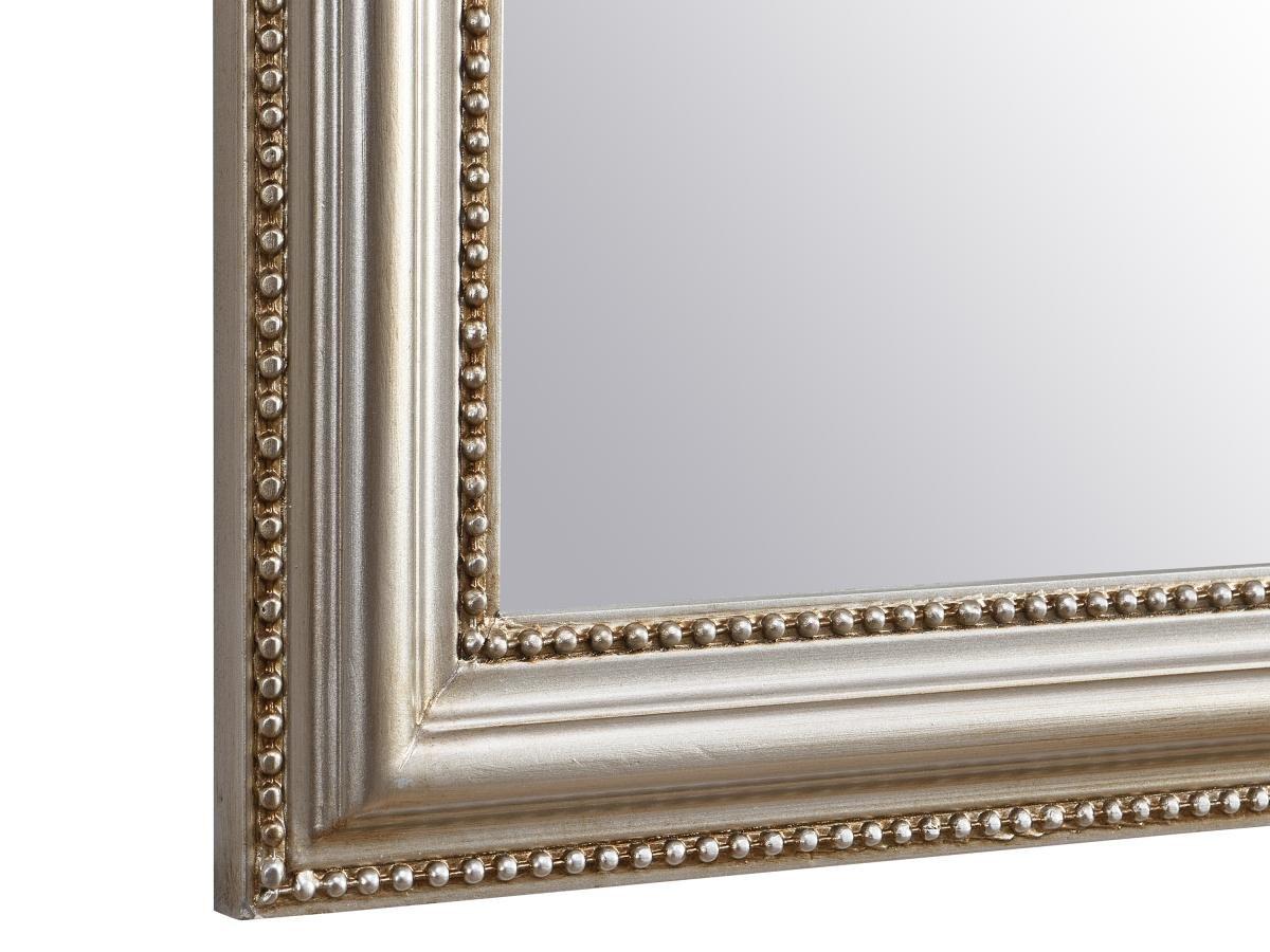 OZAIA Miroir style vintage en bois de paulownia - L. 80 x H. 110 cm - Champagne - HELOISE  