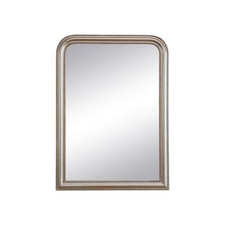 Vente-unique Miroir style vintage en bois de paulownia - L. 80 x H. 110 cm - Champagne - HELOISE  