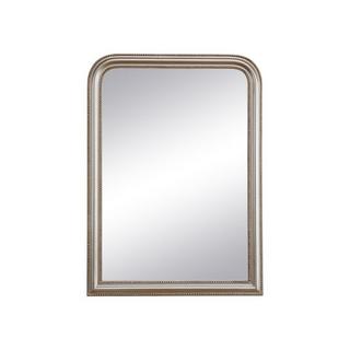 OZAIA Miroir style vintage en bois de paulownia - L. 80 x H. 110 cm - Champagne - HELOISE  