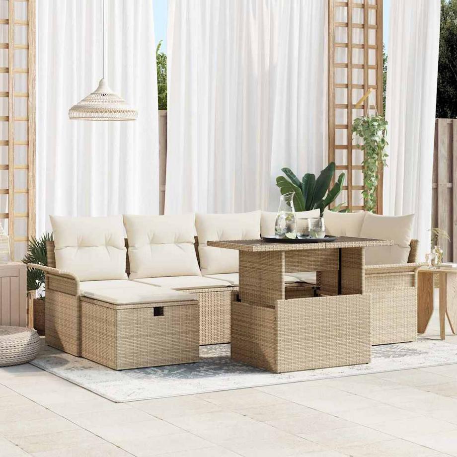 VidaXL Ensemble de canapé modulable poly rattan  