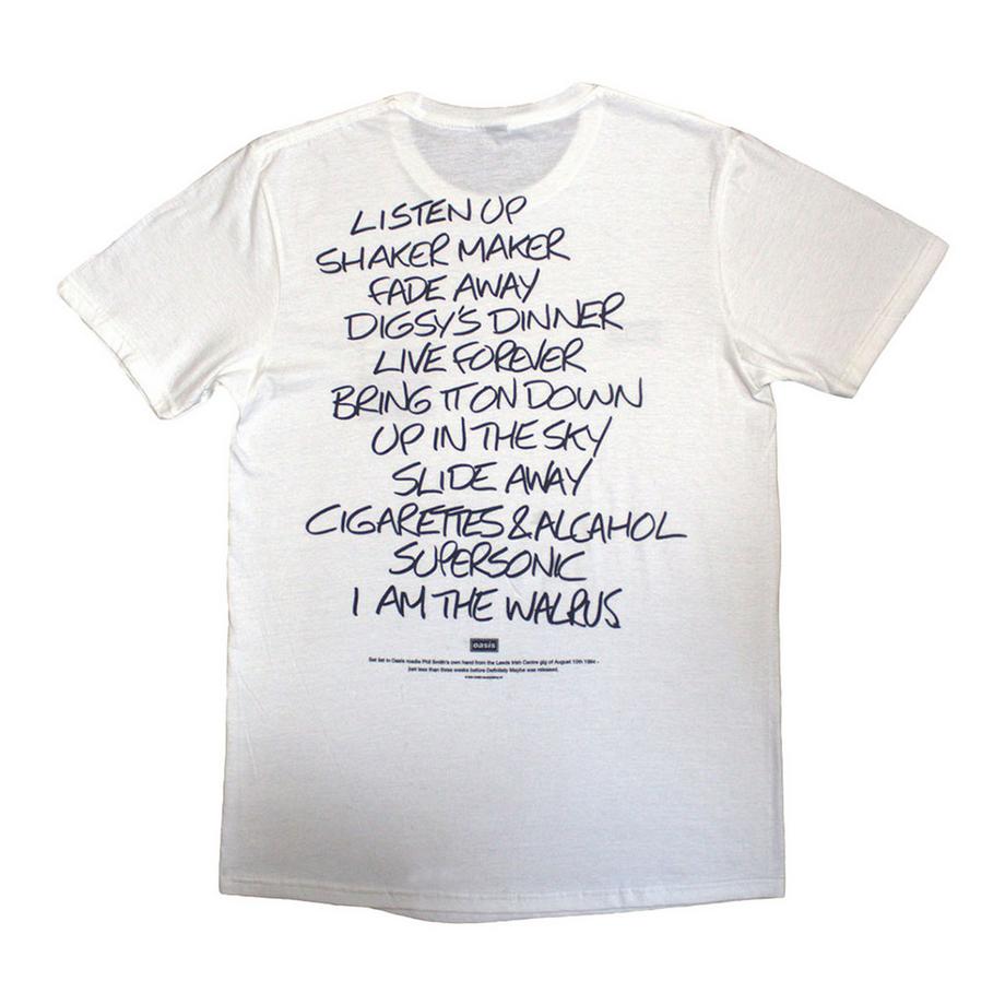 Oasis T-Shirt Definitely Maybe Aaa Setlist  